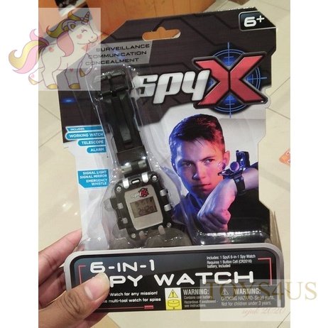 Toys4Us - Sale Mainan: Spy X 6in1 Spy Watch Working Watch Telescope Alarm Signal Light Original