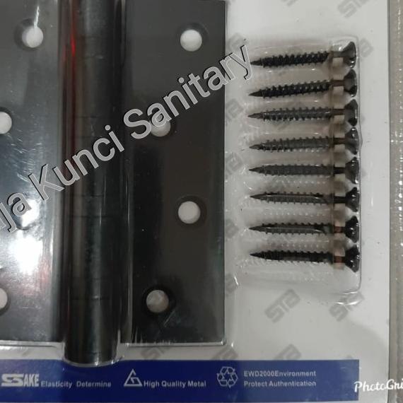 Engsel Pintu 4" inch Hitam/Engsel Pintu Starck Hitam Stainless SUS 304