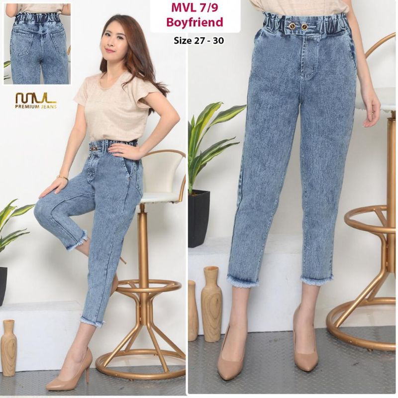 Celana MVL Premium Jeans 7/9 Boyfriend