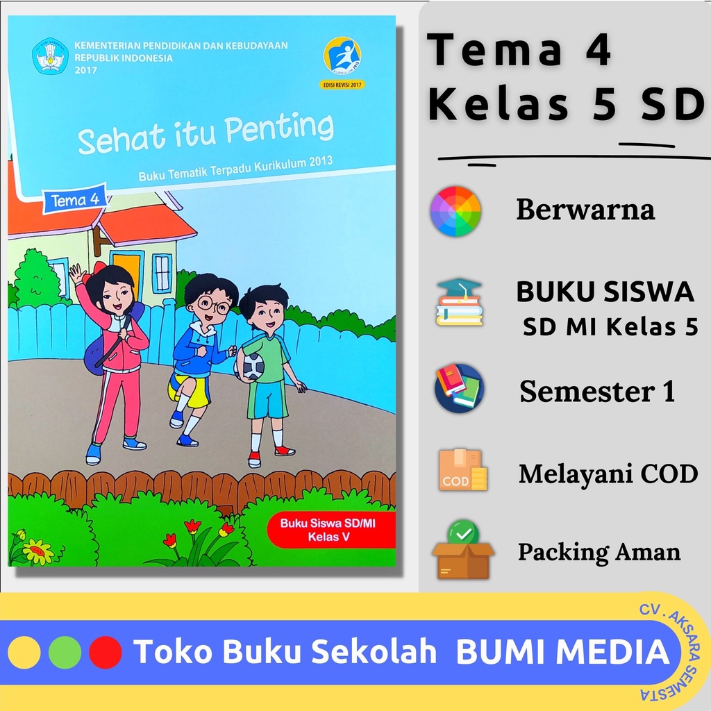 Jual Buku Siswa Sd Kelas 5 Tema 4 Sehat Itu Penting Harga Buku Paket