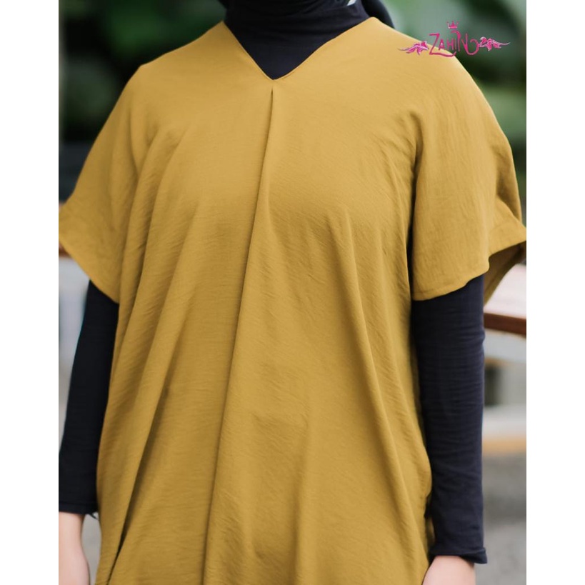 SETELAN TUNIK KULOT CRINGKEL NAGITA ORI ZAHIN OVERSIZE STYLE LEHER V