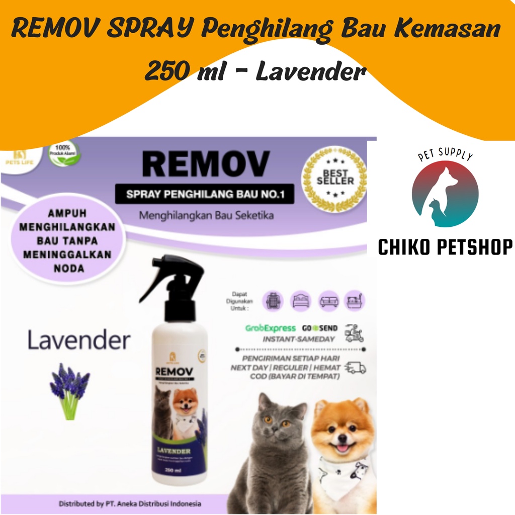 Penghilang Bau Hewan dan Kandang REMOV SPRAY VARIAN WANGI