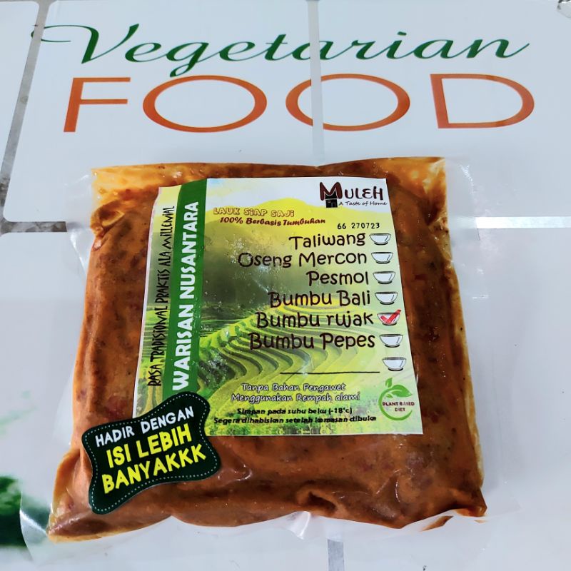 

BUMBU RUJAK, WARISAN NUSANTARA, 350g, ( FROZEN FOOD), HALAL, VEGAN, MULEH