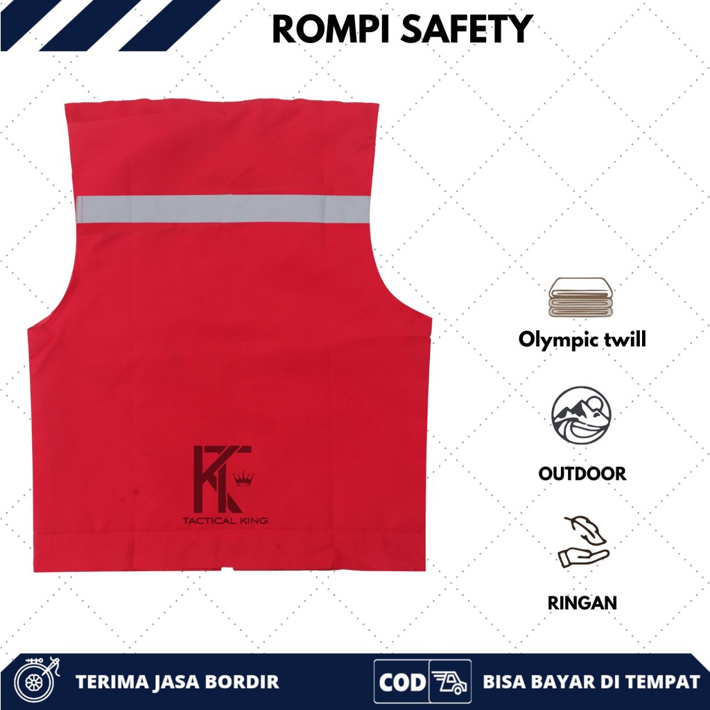 Rompi Proyek - Rompi Safety - Rompi Tambang - Rompi kain - Rompi K3 - Rompi Stabilo