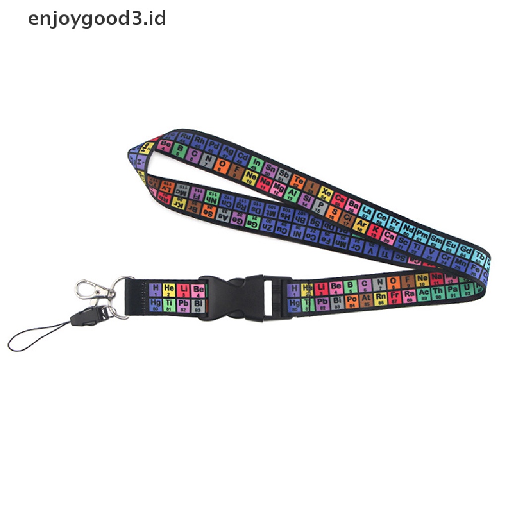 Tali Lanyard Leher Gantungan Kunci Untuk Kimia Periodik Tabel Elemen Periodik