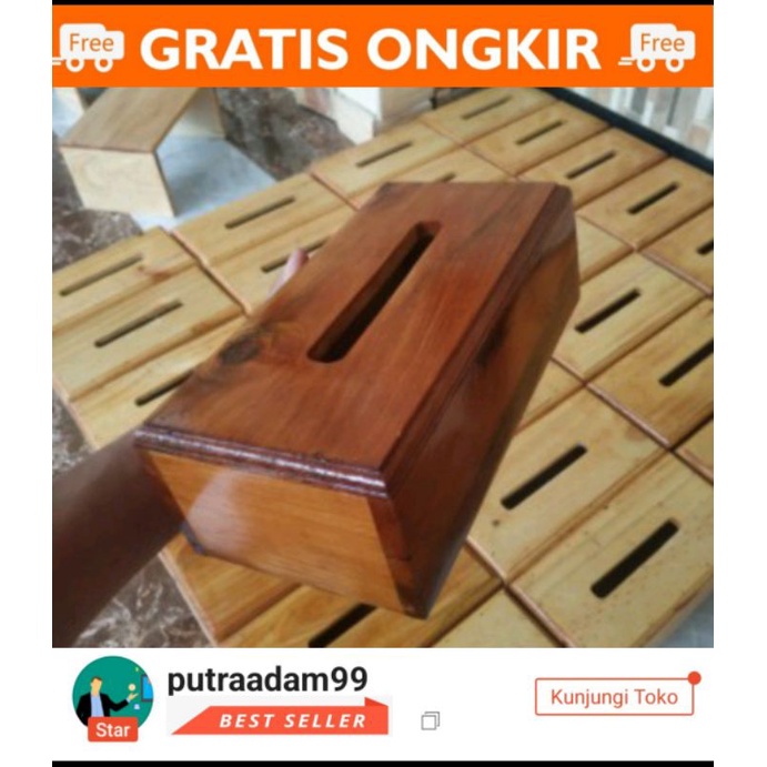 Tempat tisu / kotak tisu kayu / box tisu / box tiau minimalis