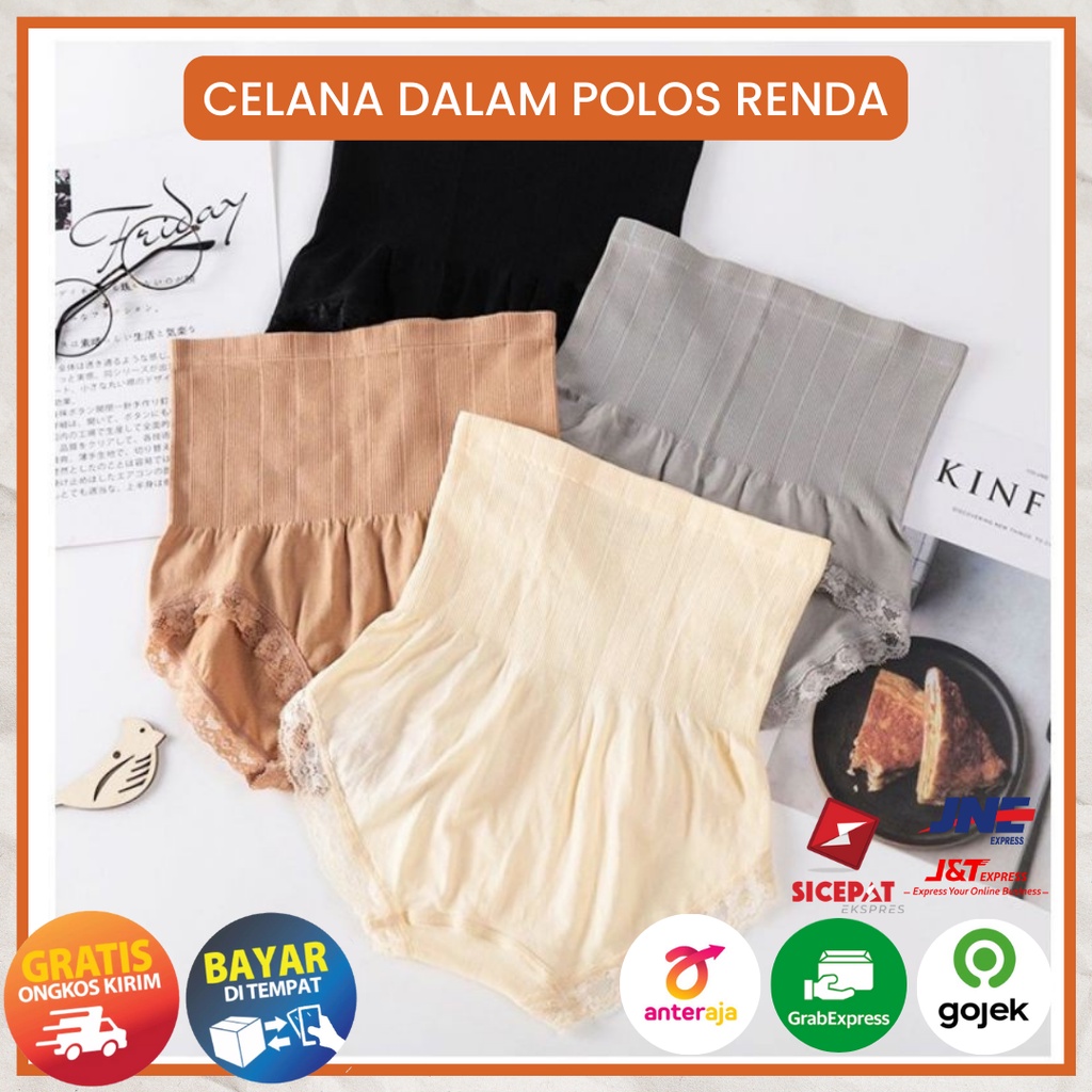 CD Celana Dalam Wanita Polos Original Munafie Free Size Jumbo Bahan Katun Stretch bertekstur adem