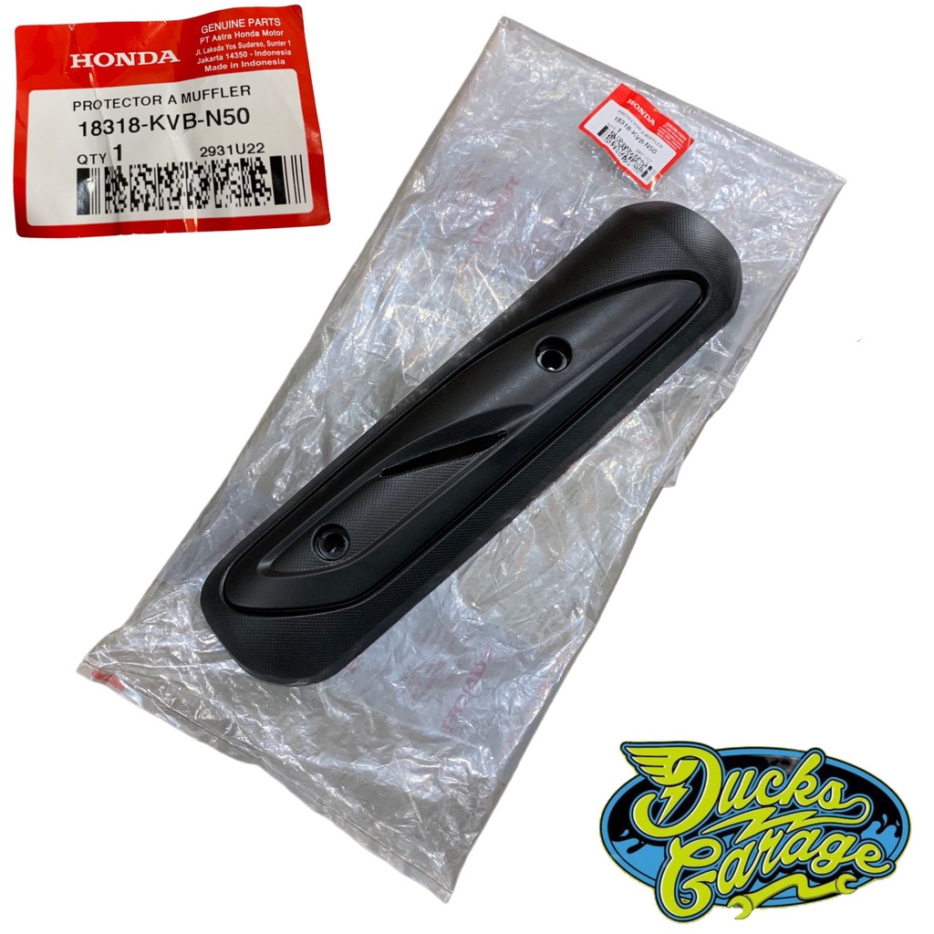 18318-KVB-N50 Cover Tameng Tutup Knalpot Honda Vario 110 CW Lama Old Techno Karbu Original
