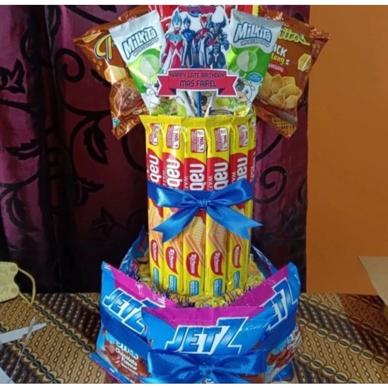 

Snack Tower Ulang Tahun Snack Tar Kue Hadiah Wisuda