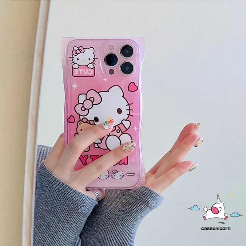 Soft Case Motif Kartun Hello Kitty Untuk IPhone 11 12 13 14 Pro Max 7 8 6 6s Plus XR 7Plus 8Plus X XS Max SE 2020