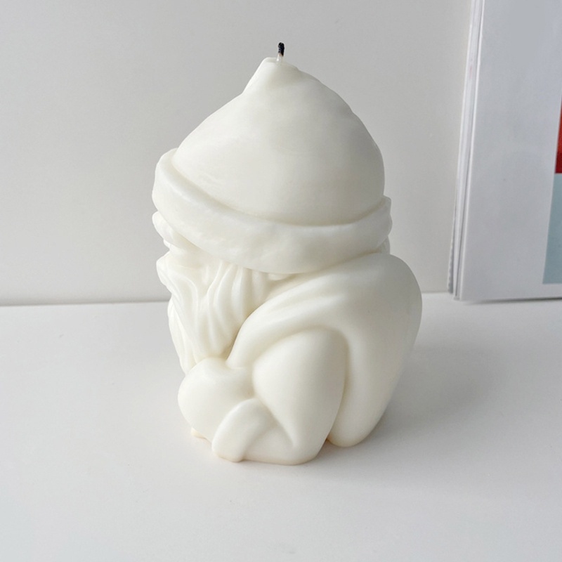 Siy Cetakan Silikon Bentuk Santa Claus Natal 3D Untuk Membuat Sabun Resin DIY