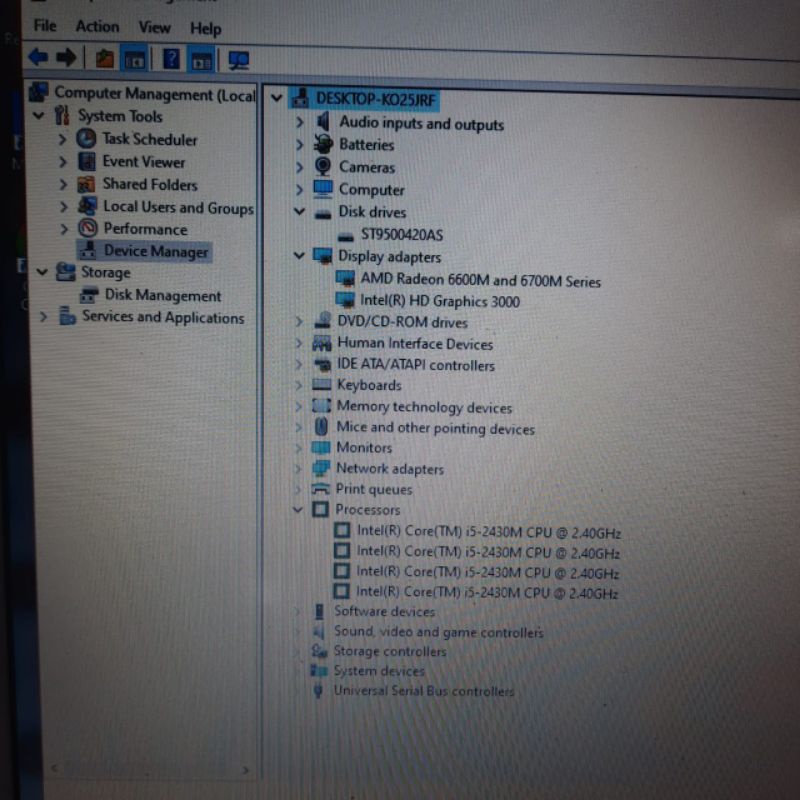 Laptop Sony Vaio VPCCA35FG intel Core i5 DualVga Amd Radeon HD 6600M Ram 4GB HDD 500GB