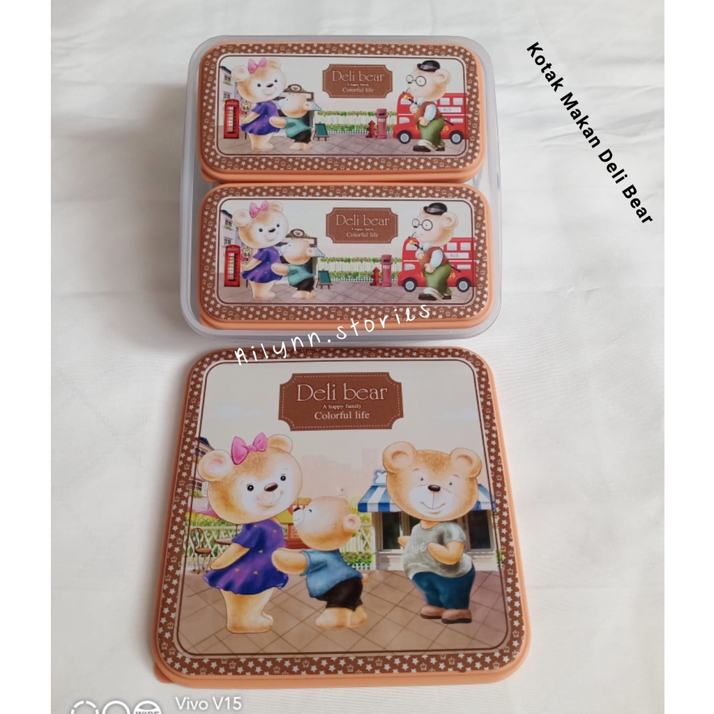 Kotak Makan / Lunch Box Deli Bear 2in1