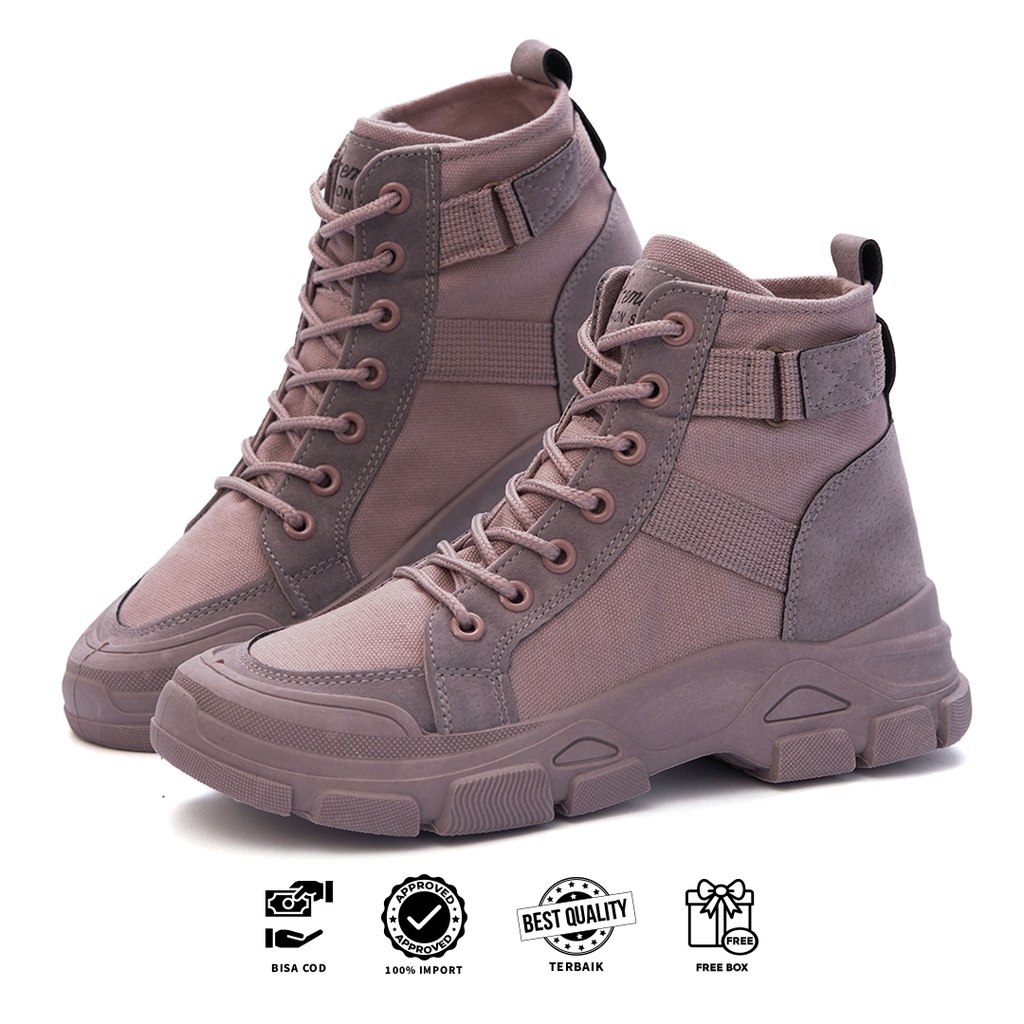 [ORIGINAL BER-HOLOGRAM] SNEAKYSHOES LIZZA SEPATU SNEAKERS BOOTS WANITA IMPORT D01