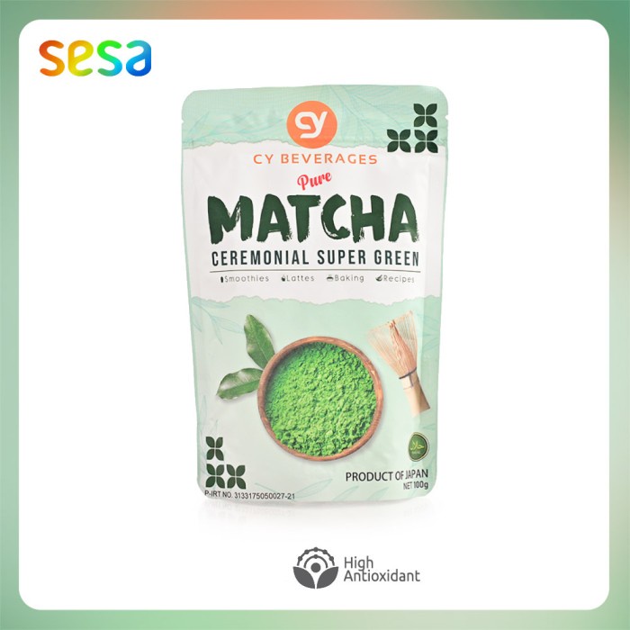 

CY BEVERAGES PURE MATCHA CEREMONIAL SUPER GREEN 100G