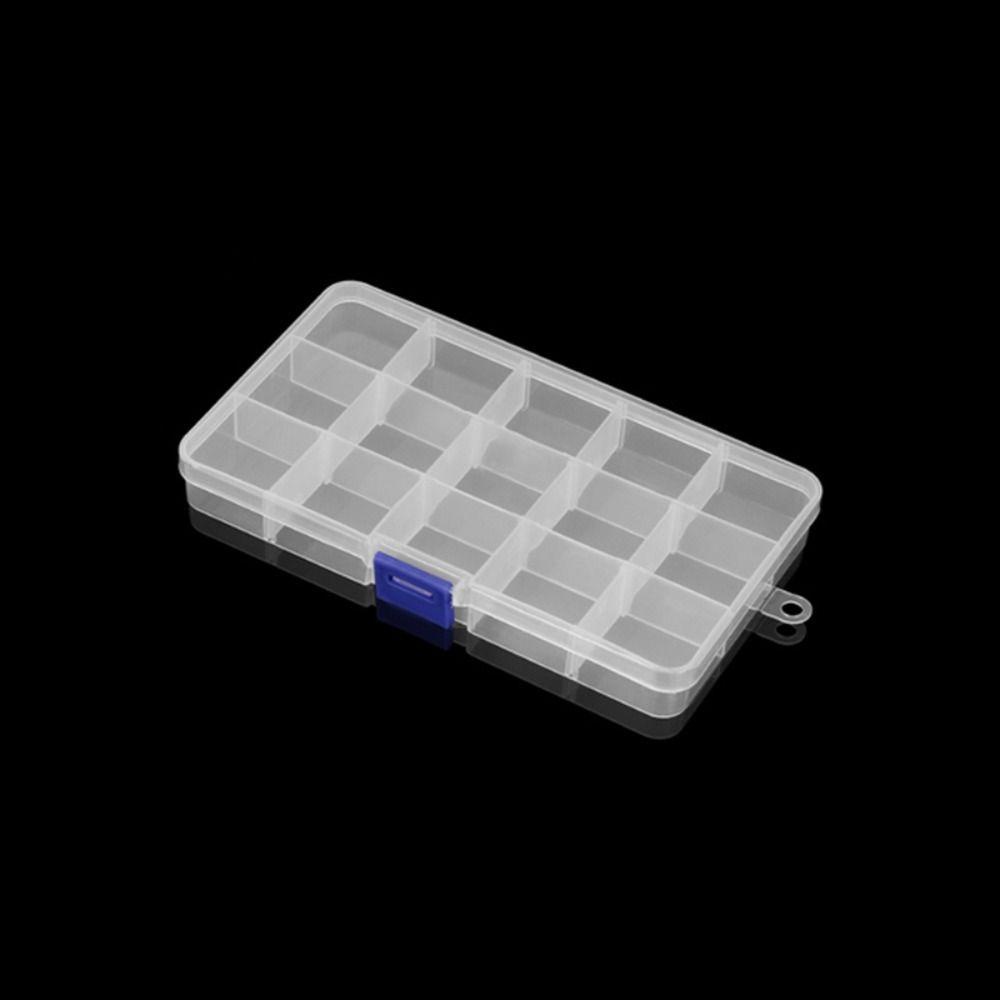 2pcs /set Kotak Penyimpanan Persegi Bening Rumah Organisasi Plastik Pill Storage Supply