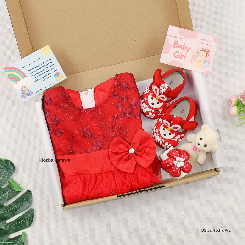 [FANCY] Hampers Baby Girl 0-12 Month / Kado Lahiran Bayi Perempuan Hadiah New Born Bulan Dress Gift