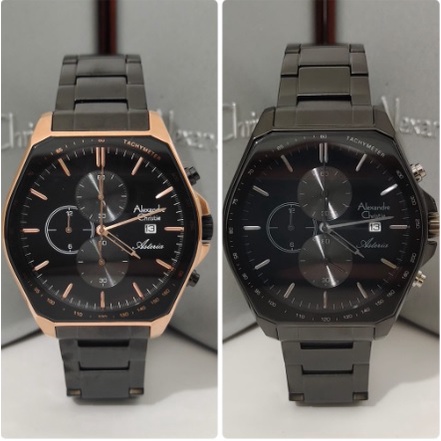 Original Jam tangan pria Alexandre Christie AC 6648/ ac6648 tali stainless