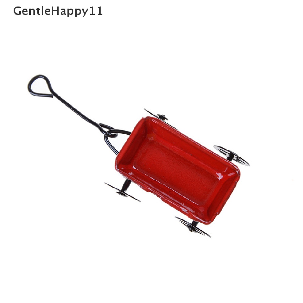 Gentlehappy Mainan Miniatur Gerobak Taman Bahan Metal Skala 1: 12 Untuk Dekorasi Rumah Boneka