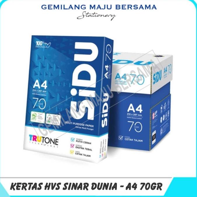 

SALE Kertas Hvs Sinar Dunia / Sidu A4 70 Gram (Gojek / Grab)