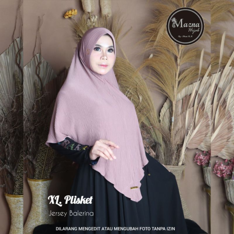 Mazna XL plisket / Jilbab Jumbo plisket