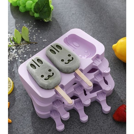 Cetakan Es Krim Silicone Puding Cokelat Stik Popsicle karakter Ice Cream Terlengkap