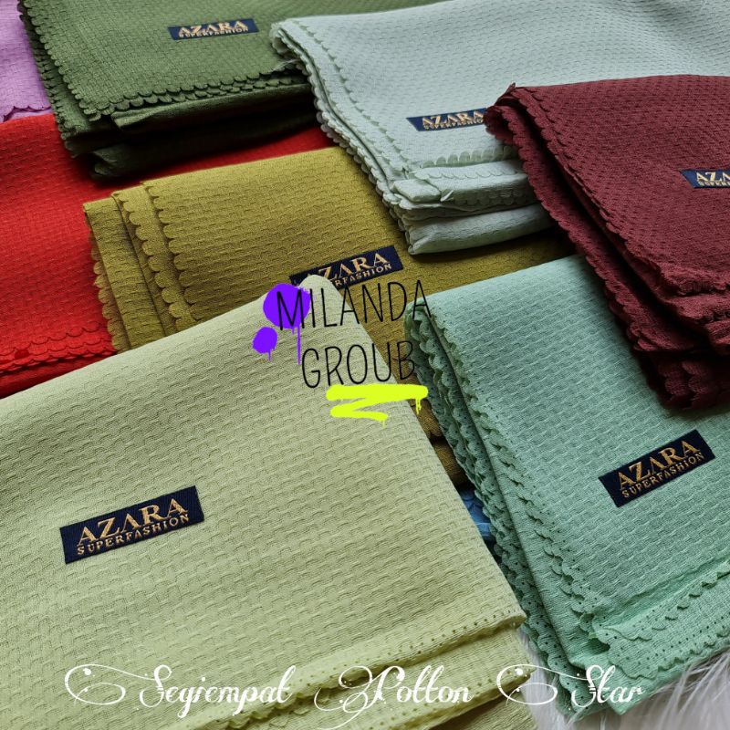 Azara Hijab Segi Empat Potton Premium Nur Check 110X110 CM