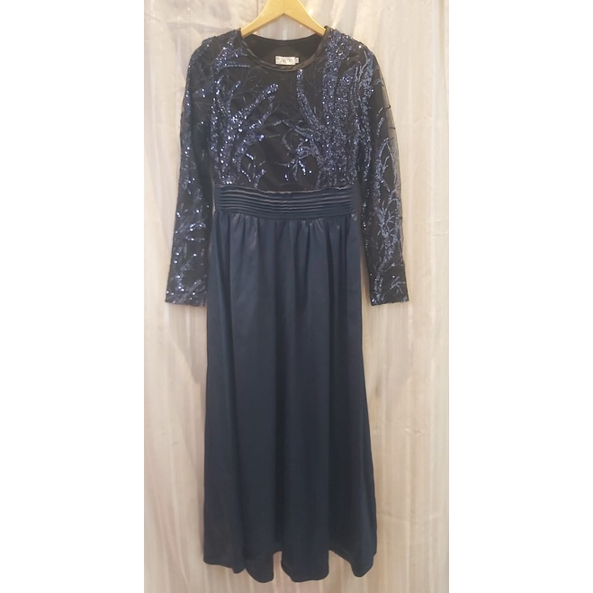 PRELOVED SEQUIN MAXI DRESS PESTA MEWAH WANITA BRANDED MURAH ZALIA