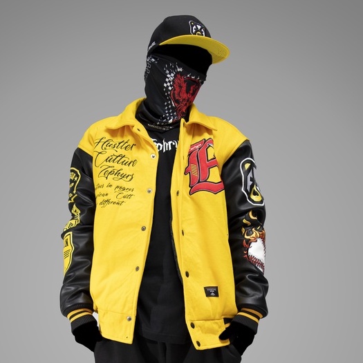 Varsity Jacket Yellow Full Bordir Bear Gotham Club