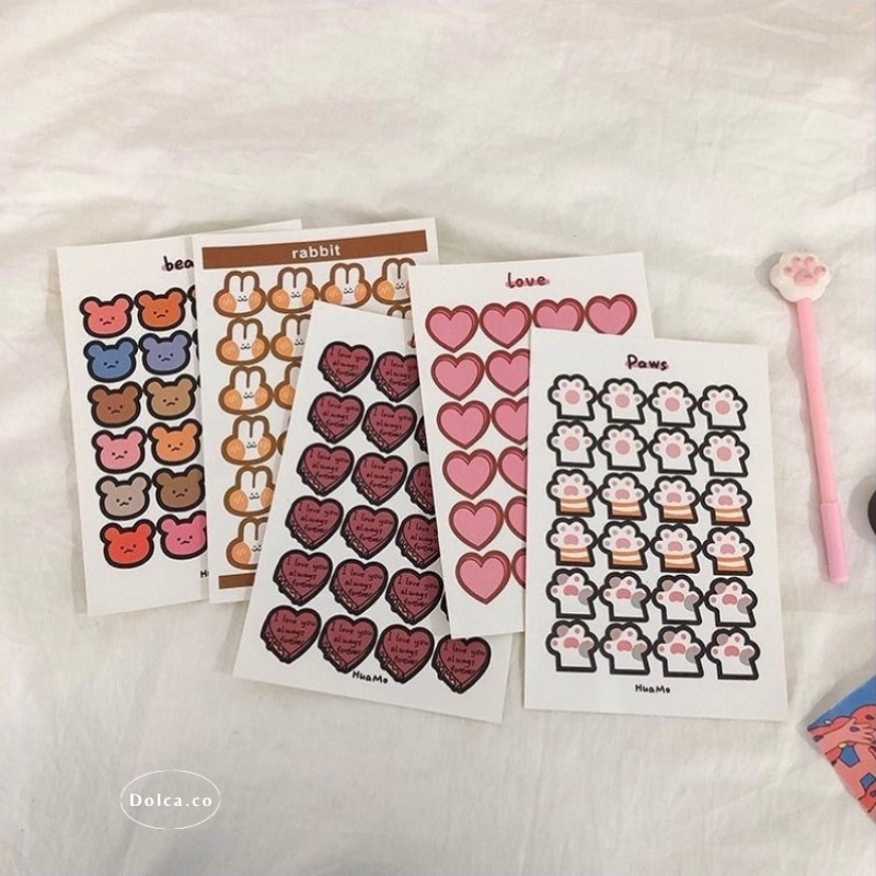 

[DOLCA] Bunnie Bear Decorative Stickers DIY stiker motif lucu TS002