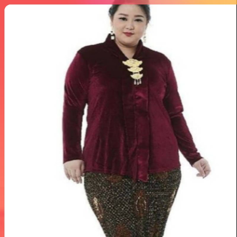 Kebaya Bludru Kartini Ukuran Jumbo / Kebaya bludru kartini Kebaya Bludru