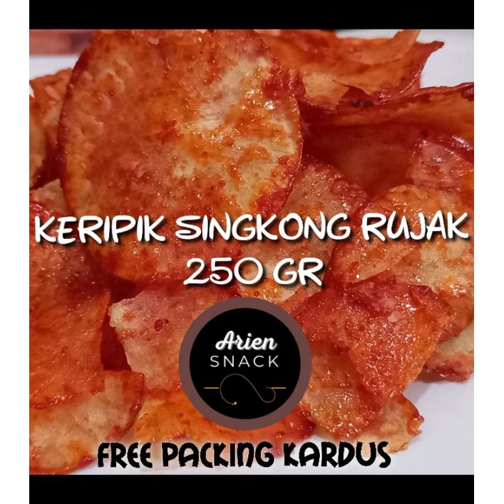 

(ARIEN SNACK)KERIPIK SINGKONG RUJAK/250gr/harga murceee