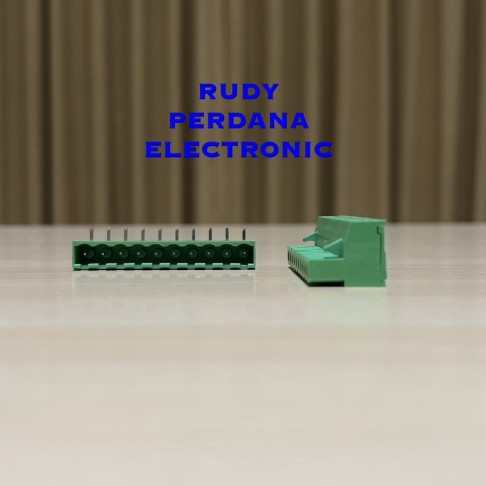 TERMINAL BLOCK SIKU L TEKUK HIJAU KF2EDG 5.08MM 10P 10 PIN KAKI
