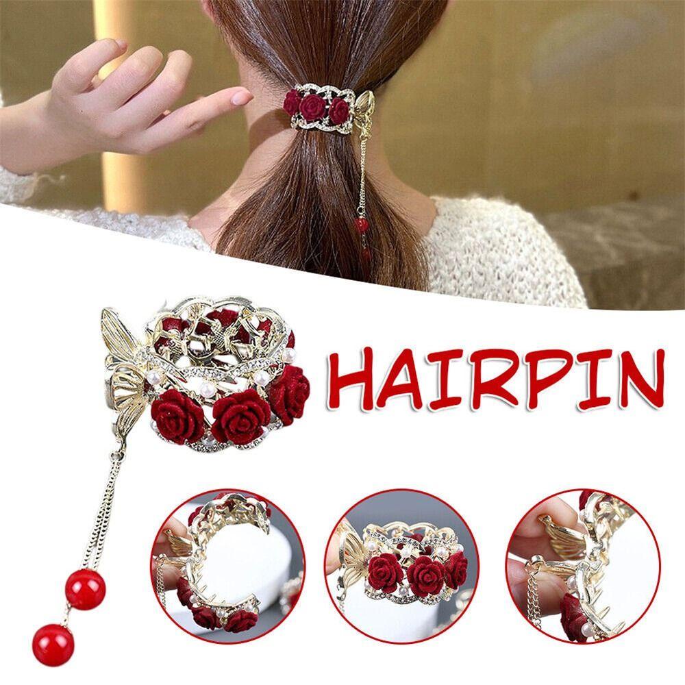 Jepit Rambut Mawar Nanas Hiasan Kepala Wanita Baru Pill Head Hair Clip