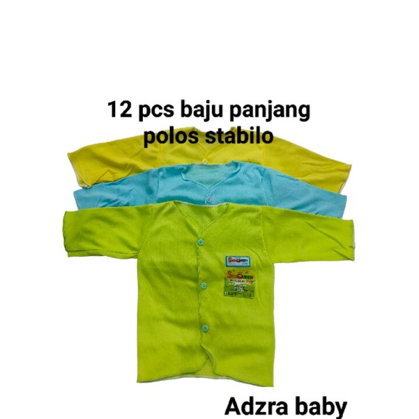 termurah baju panjang bayi newbon polos stabilo SNI