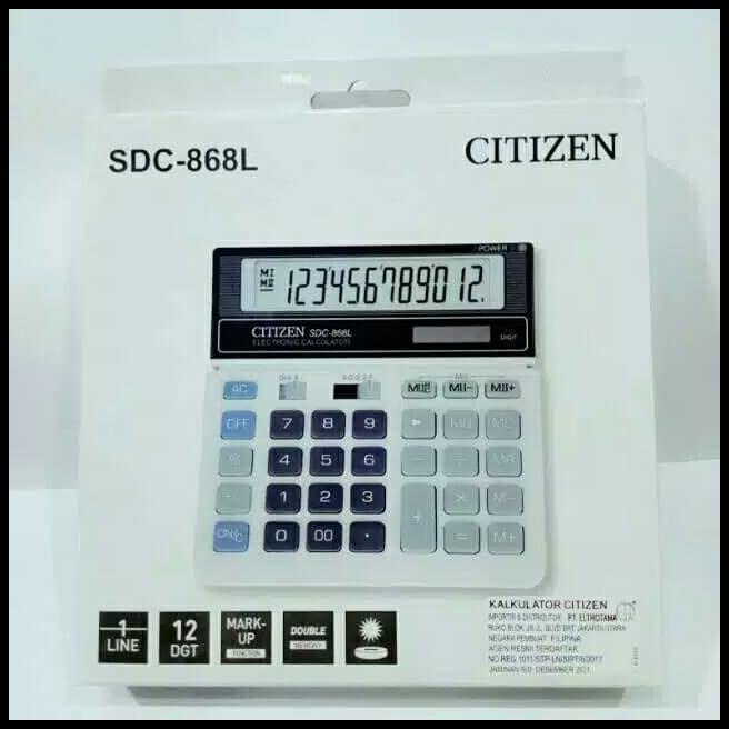 

Kalkulator Calculator Citizen Sdc-868L Original Ori
