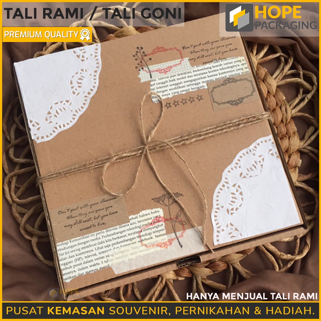 [ 5 pcs ] Tali Goni Tali Rami 3 ply Panjang 10 meter Pita kado