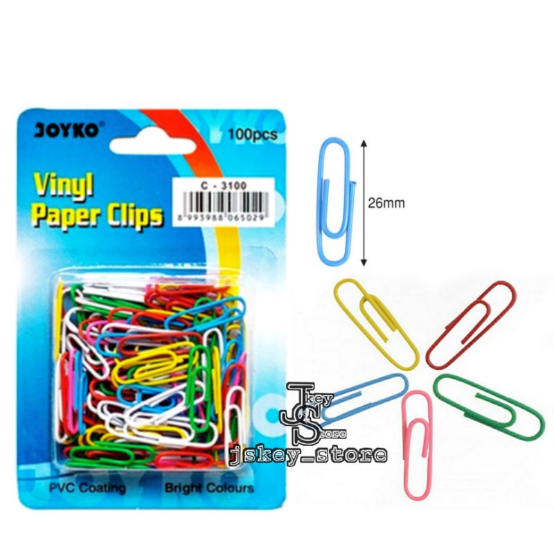 

Paper Clip Warna C3100 Joyko / Klip Kertas/ Penjepit Kertas/ Jepitan Kertas