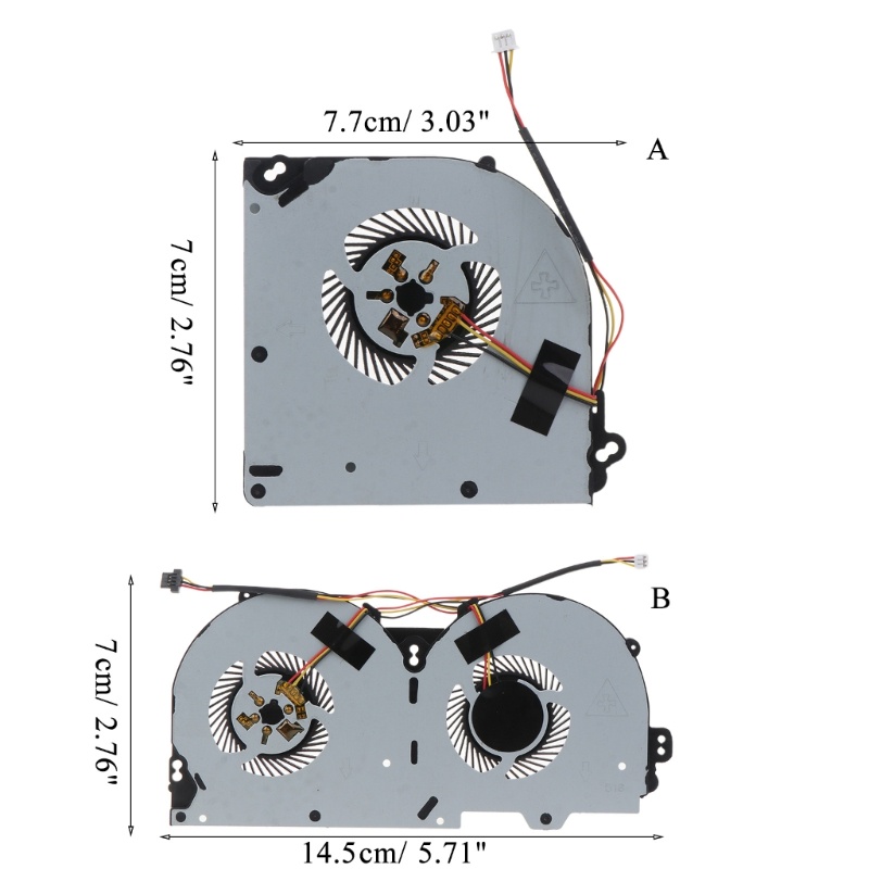 Btsg CPU GPU Radiator Kipas Pendingin Pengganti Untuk Clevo P950 P950HR P950ER T97 T96E