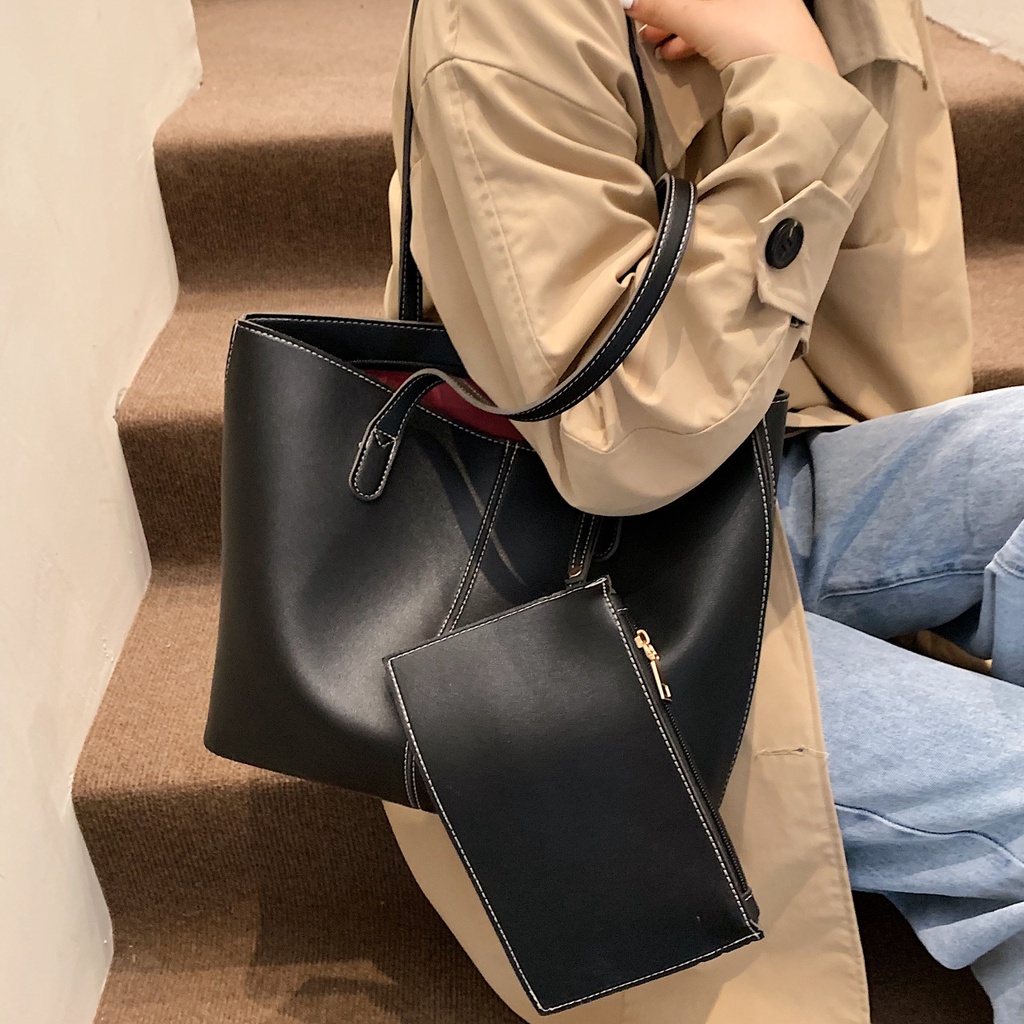 ( 2PC 1KG ) GTBI998880280  New Arrival  !!!  Tas Tote bag  Tas Wanita Import  Premium Terbaru + wallet