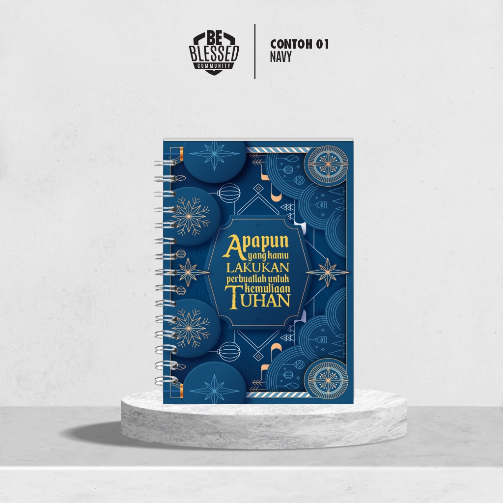 

Buku Soft Cover Agenda Spiral Putih Catatan Kotbah Notebook Custom Design Sesuka Kamu A5