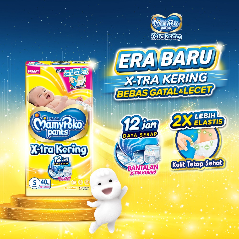 Mamypoko Pants X-tra Kering L42 - Mamypoko Popok Celana Standar L 42