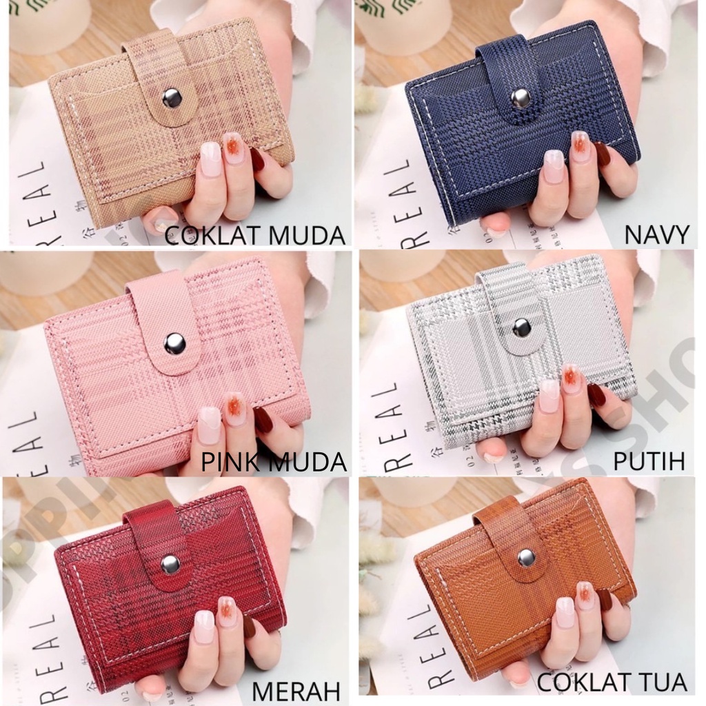 ONLYONE12 Dompet Kartu Multifungsi Untuk KTP / KARTU ATM / SIM DLL / Dompet Kartu 24slot / Card Holder Wanita DW103