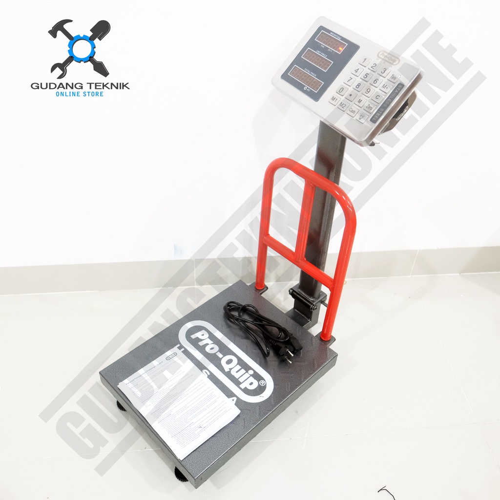 Timbangan Digital Duduk Charger SDS 100kg Rail PROQUIP / Timbangan Berat Barang Duduk Cas Digital Tiang 100 Kg SDS PRO QUIP