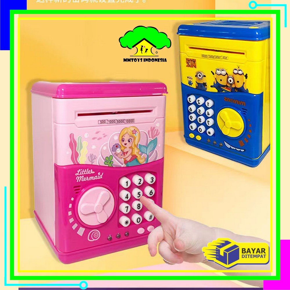 MI-M278 Celengan Mainan ATM Brankas Karakter Astronot Fingerprint Bank Mesin / Celengan Kode Simpan 