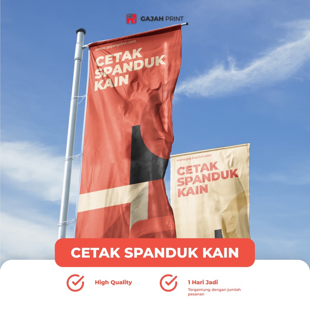 Spanduk Kain/ Spanduk bendera /Spanduk Promosi