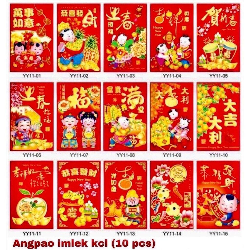 

￼Angpao Karakter 1 Pack / Amplop angpao Imlek Karakter Anak Kecil ukuran S