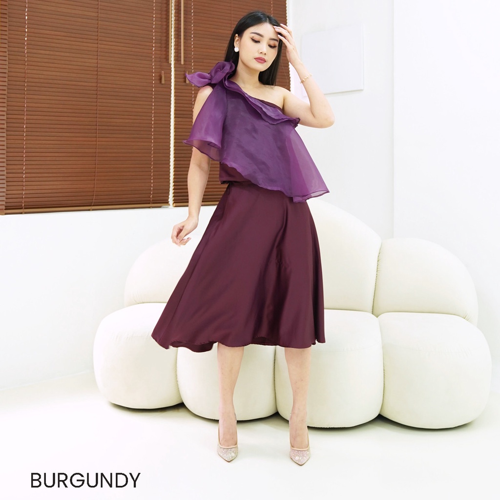Ruffle Top Organza Meydina Atasan Blouse Wanita