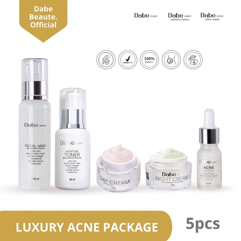 Dabe Beaute Luxury Acne Package (Paket Basic+Serum Acne)