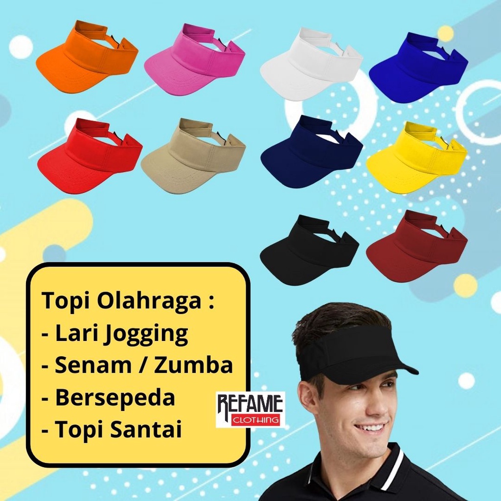 Topi Olahraga Zumba Senam Golf Pantai Sepeda Olah Raga Korea Summer Tenis Tennis Outdoor Pria Wanita